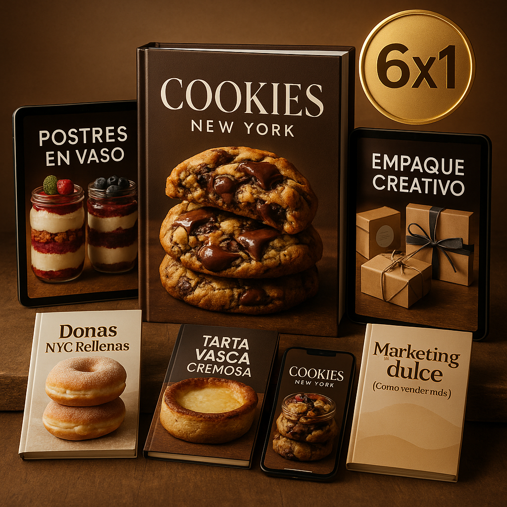 Combo Cookies New York 6x1: Ebook + 5 Bonos Exlusivos 🎁